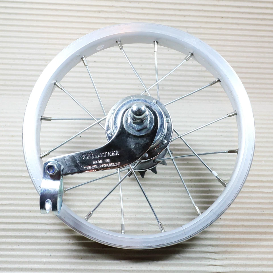 12 1/2" Hinterrad mit Velosteel Rücktritt Nabe Alu Kastenfelge Speichen verzinkt - Bild 2 von 3