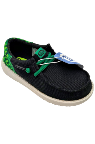 Hey Dude Kid's Boy Wally Funk Gaming Loafer Black/Green