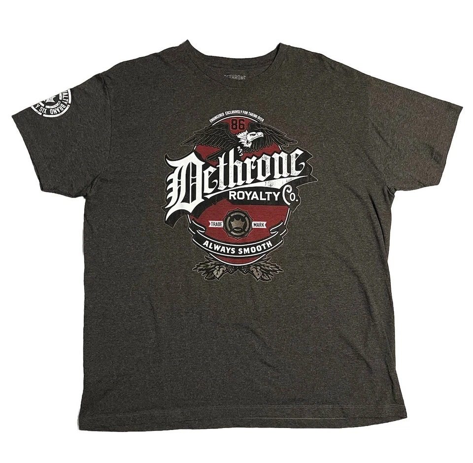 Dethrone Royalty Men’s Size 2XL Gray T-Shirt MMA UFC Y2K Made in USA P-30 - Image 2 of 4