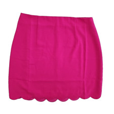 Sugar Lips Ferriera Scalloped Mini Skirt Fuchsia Size L NWT