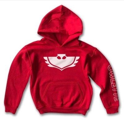 PJ MASKS HOODIE OWLETTE HERO HOODIE RED YOUTH SMALL NEW!!