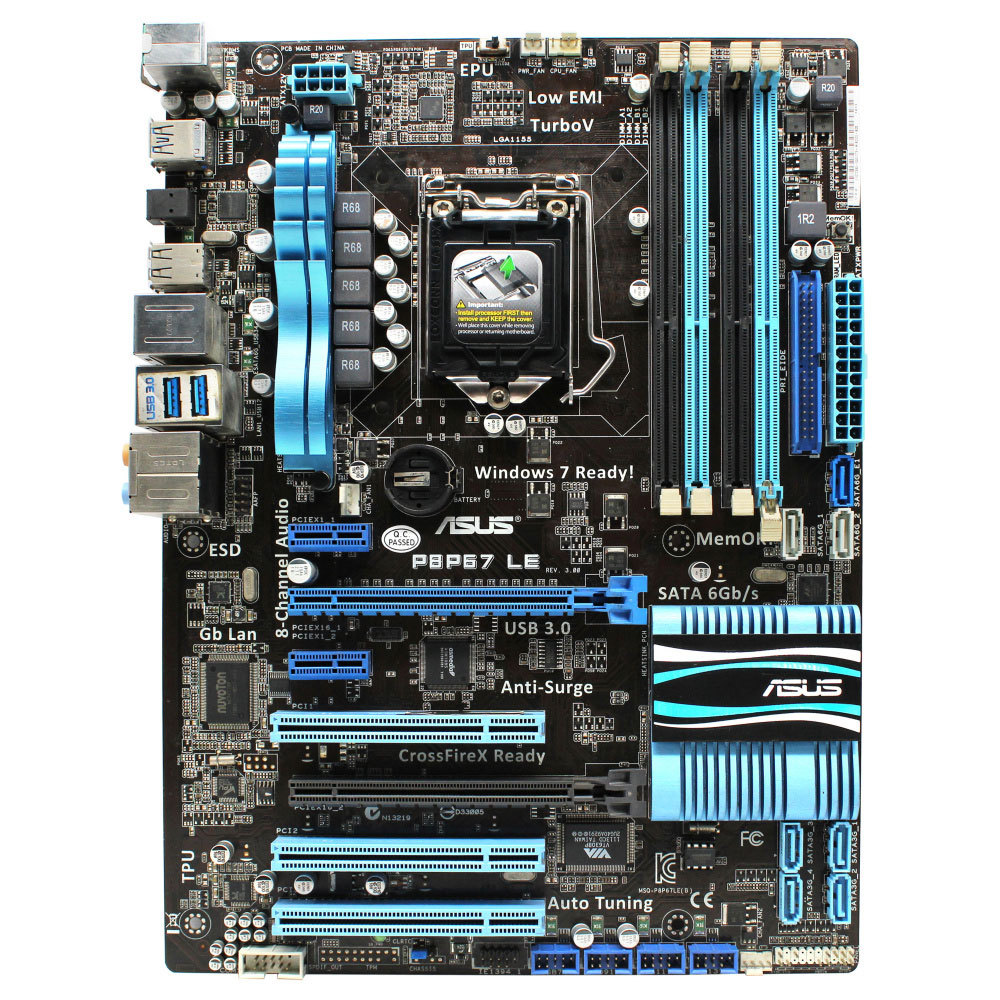for ASUS P8P67 LE Intel P67 Motherboard LGA1155 DDR3 I/O Shield