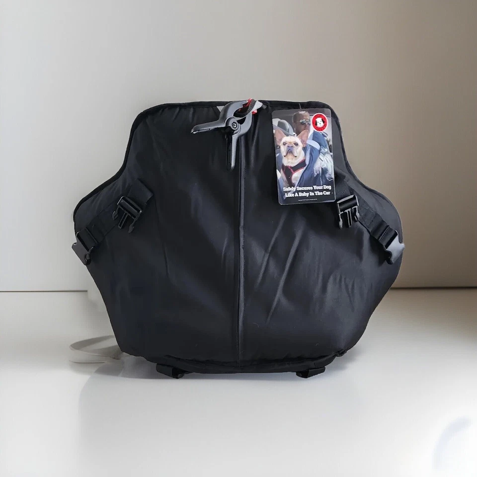 Asiento de coche para perro PupSaver elevador de viaje - pata de gallo Foto 2 de 2