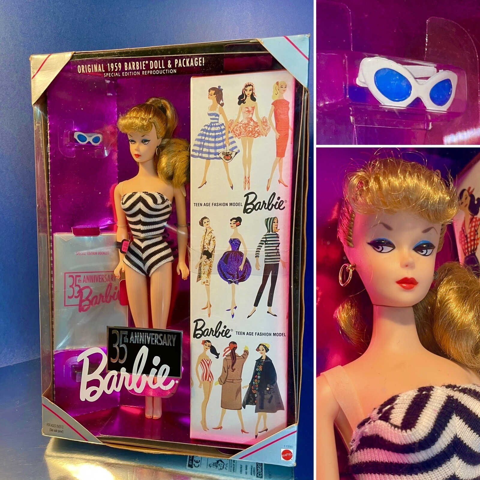 Vintage 1993 Barbie Doll 35th 1959 Special Edition Mattel 11590 Unopened Box MiB