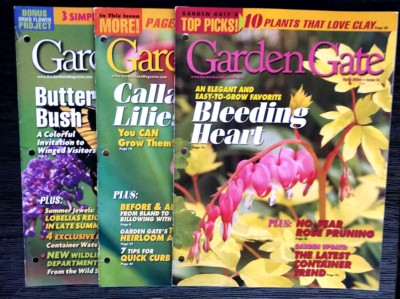 (3) GARDEN GATE MAGAZINES APRIL-2004 FEB-2004 AUGUST-2002 GREAT READABLE COND
