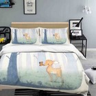 3D Deer Butterfly Forest Watercolor Quilt Cover Set Bedding Sets Pillowcases 64
