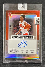 2021-22 Panini Contenders Optic Rookie Ticket Silver Scottie Barnes On Card Auto