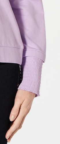 Sudadera para mujer Tommy Hilfiger rosa/malva detalle ahumado $69.5 {&} - Imagen 7 de 9