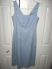 Womens Lt BLue J CREW Stretch Sleeveless Dress 0