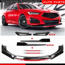 For Acura ILX 2013-2021 Front Bumper Lip Spoiler Splitter Rear Lip Side Skirt