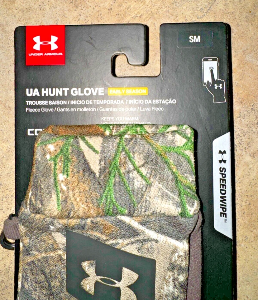 Under Armour Gloves Mens Small Realtree Camo ColdGear Fleece Early Season NWT - Image 2 of 4