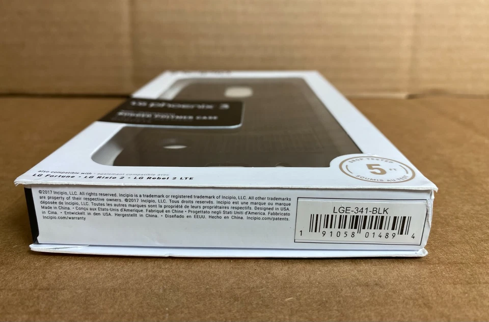 Incipio NGP 高级超薄防撞保护壳 适用于 LG Fortune 黑色 — 第 3/4 张图片