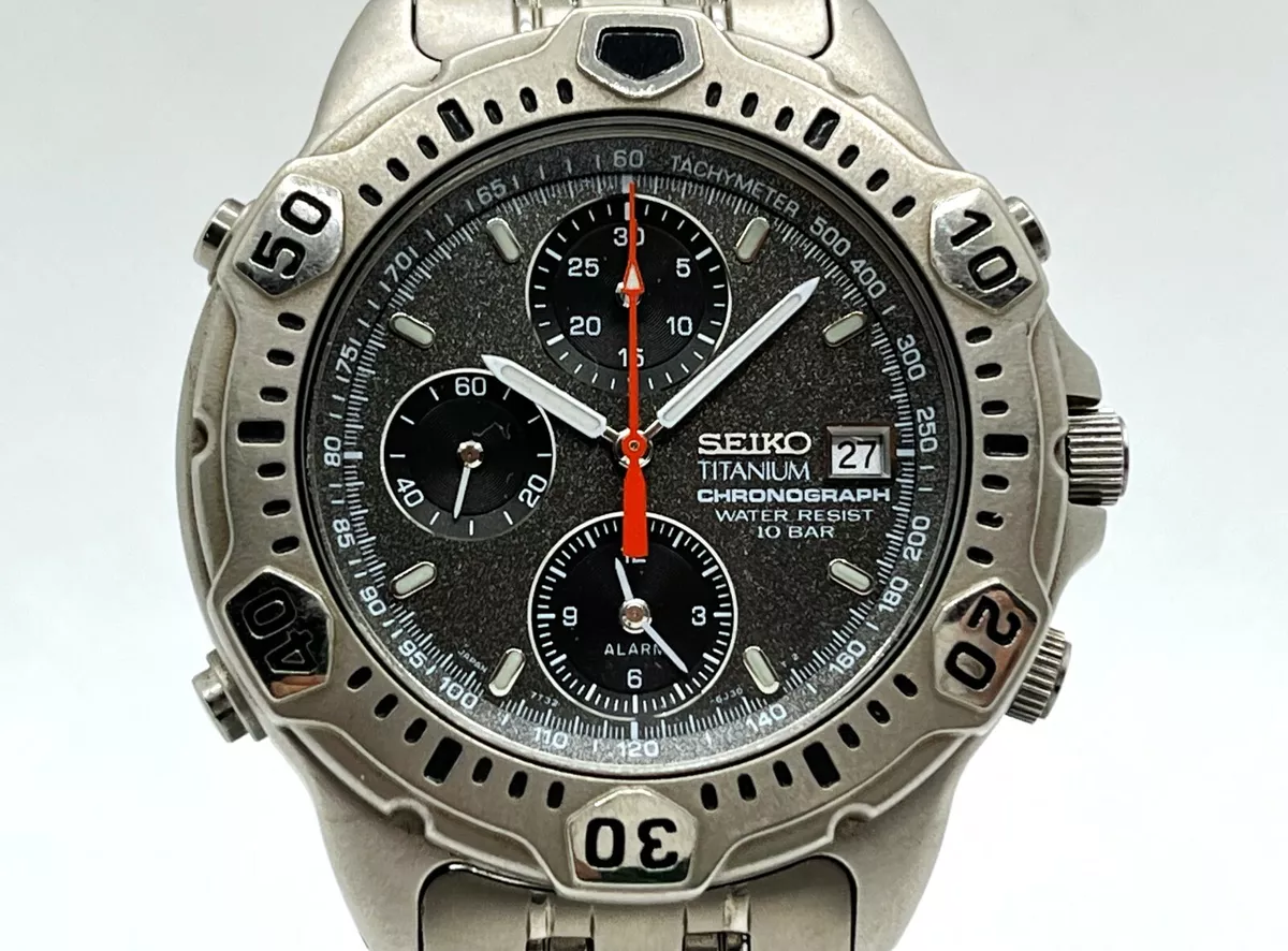 Seiko titanium alarm chronograph sale