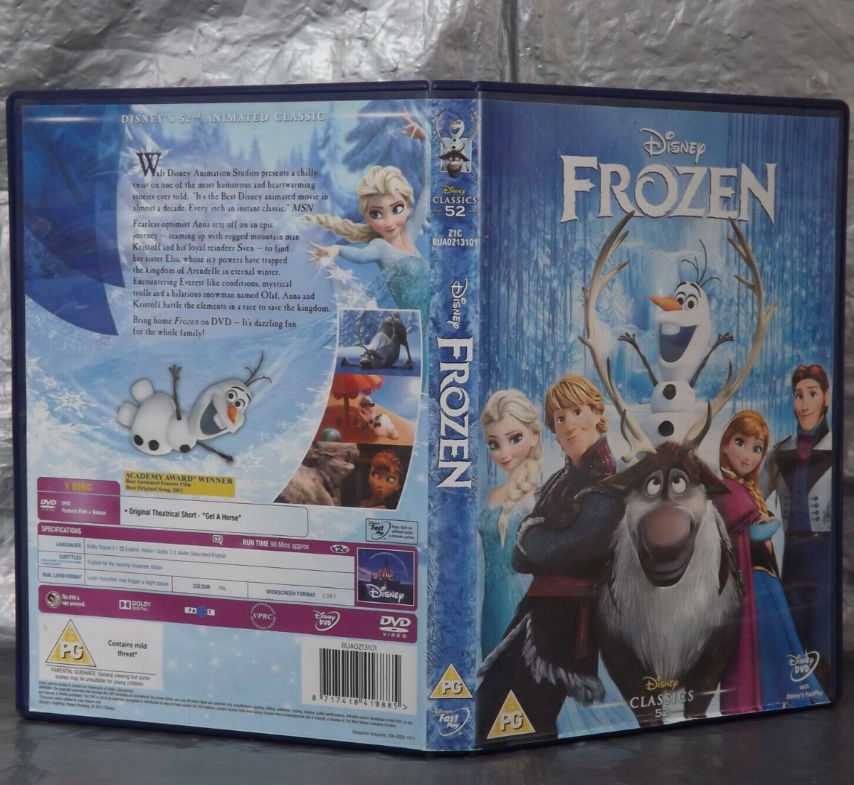Frozen DVD 2013 Film Rated PG Adventure Comedy Animation 98