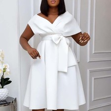 Women's Plus Size Midi Dress for Wedding Guest Cocktail Party Business Events
