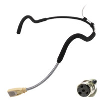 Headset Condenser Microphone for Shure Wireless with Omnidirectional Polar ta4f