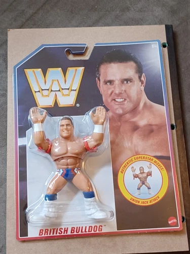 wwf hasbro wwe mattel retros the british bulldog davey boy smith moc