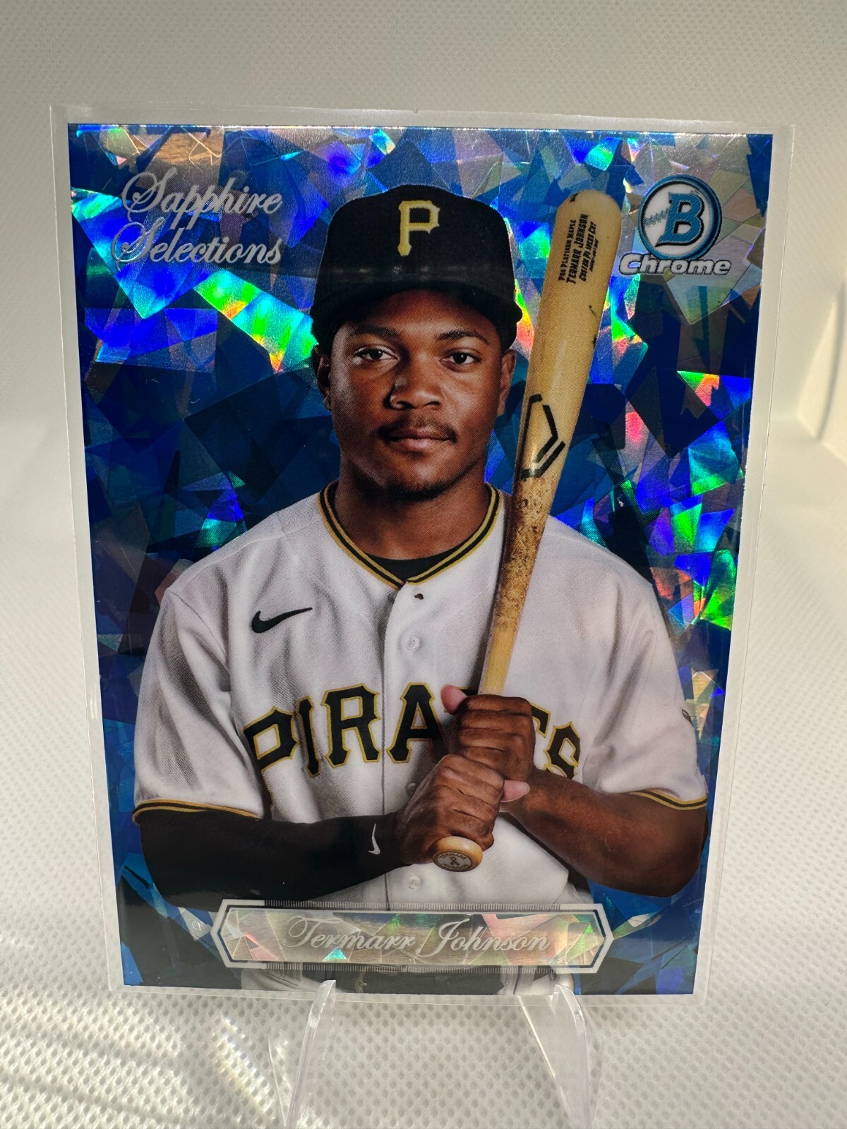 2023 Bowman Chrome Sapphire Termarr Johnson Sapphire Selections SP Pirates