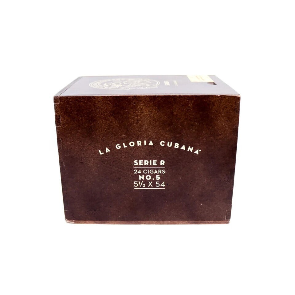 La Gloria Cubana No. 5 Serie R Empty Wooden Cigar Box 6" x 4.5" x 4.75"