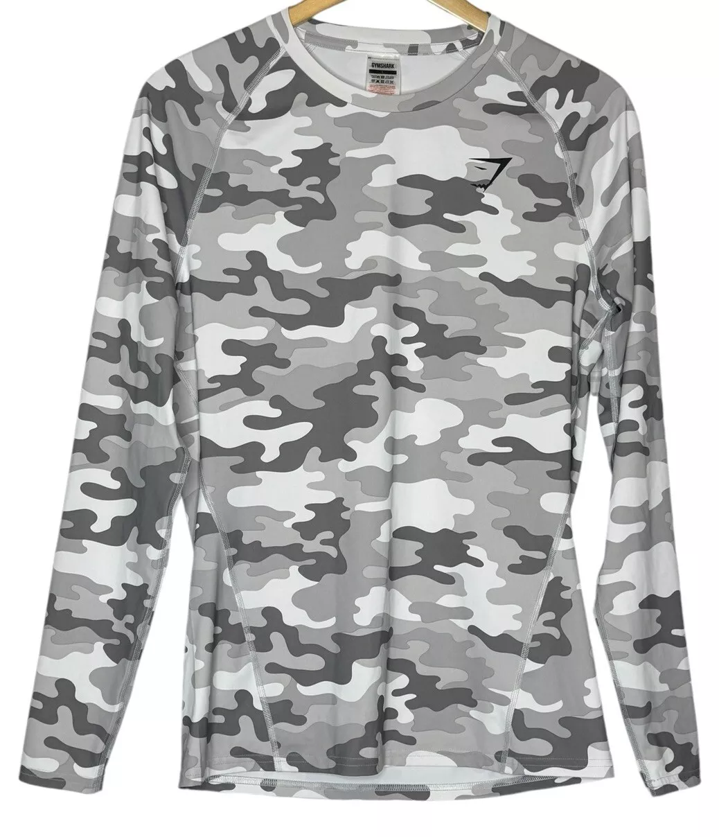 gymshark element camo ultra-tight t shirt tee base-layer