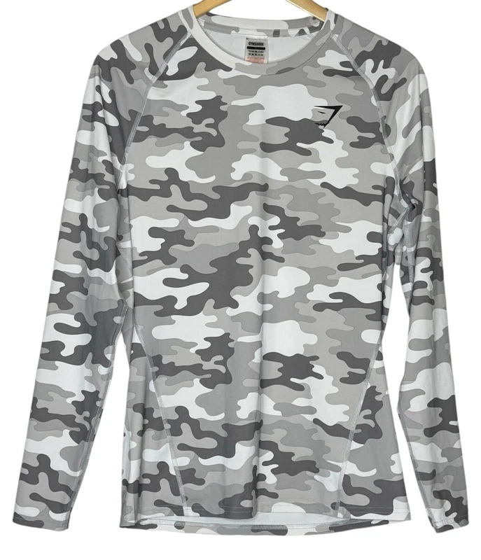 gymshark element camo ultra-tight t shirt tee base-layer