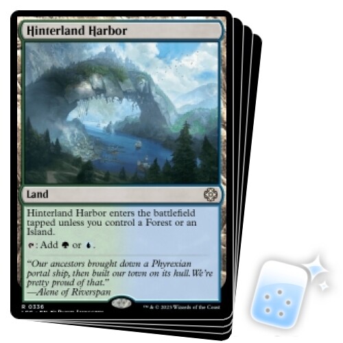 HINTERLAND HARBOR X4 The Lost Caverns Of Ixalan: Commander Magic Magic The Gathering tarjeta como nueva - Imagen 1 de 1
