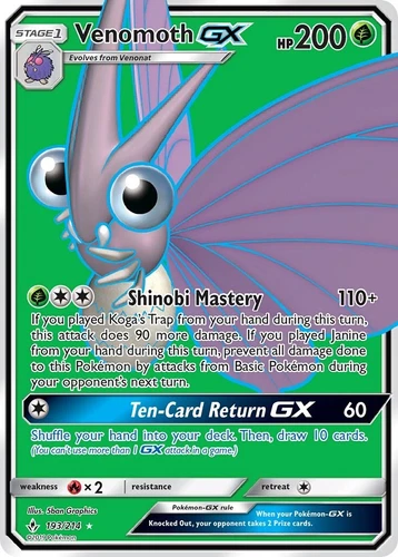 Venomoth GX 193/214 Sm-Unbroken Bonds