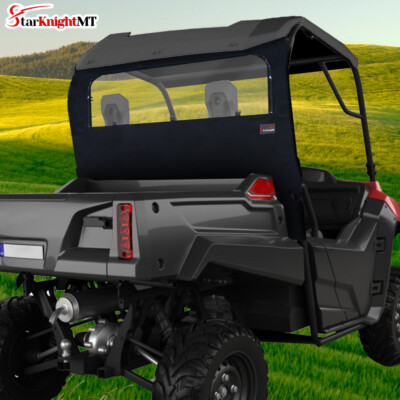 UTV Rear Window Black Fabric Rear Panel For Honda Pioneer 700 700-4 ...