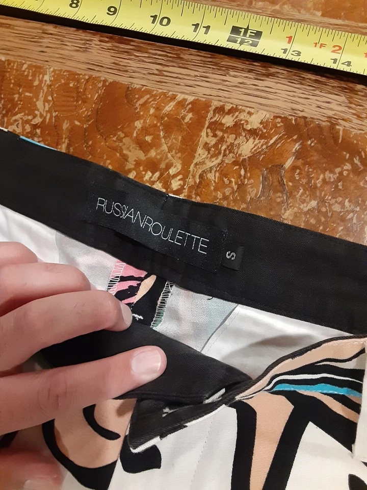 Pantalones Cortos Ruleta Rusa Arte Gráfico Mujer Talla Pequeña - Ver Fotos #S108 Foto 2 de 3