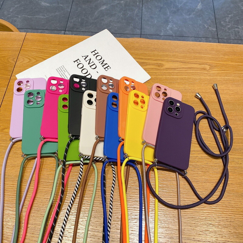 Shockproof iPhone 15 14 13 12 Pro Max 11 Case with Crossbody Lanyard  