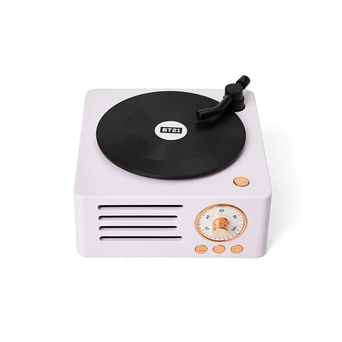 K-POP・アジア BT21 CHIMMY!TURNTABLE BLUETOOTH SPEAKER BT21 Has Turntable Bluetooth Speakers That Look Like Record