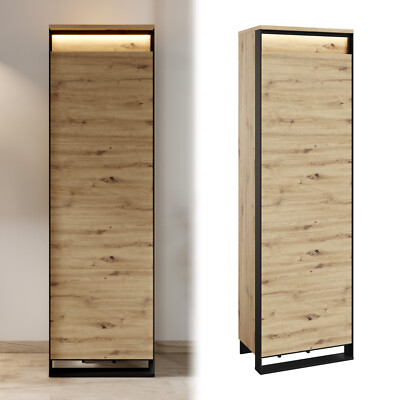 Kleiderschrank QUANT QG-01 Schrank LED Drehtürenschrank Mehrzweckschrank Loft