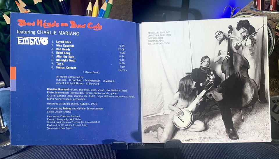 Bad Heads and Bad Cats by Embryo (CD,1999) Disconforme SL – DISC 1032 CD Foto 3 de 4
