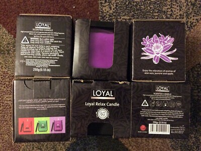 6 - Loyal Relax Candles, Burn Up To 60 Hours, Aloe Vera, Jasmine, & Apple Scent