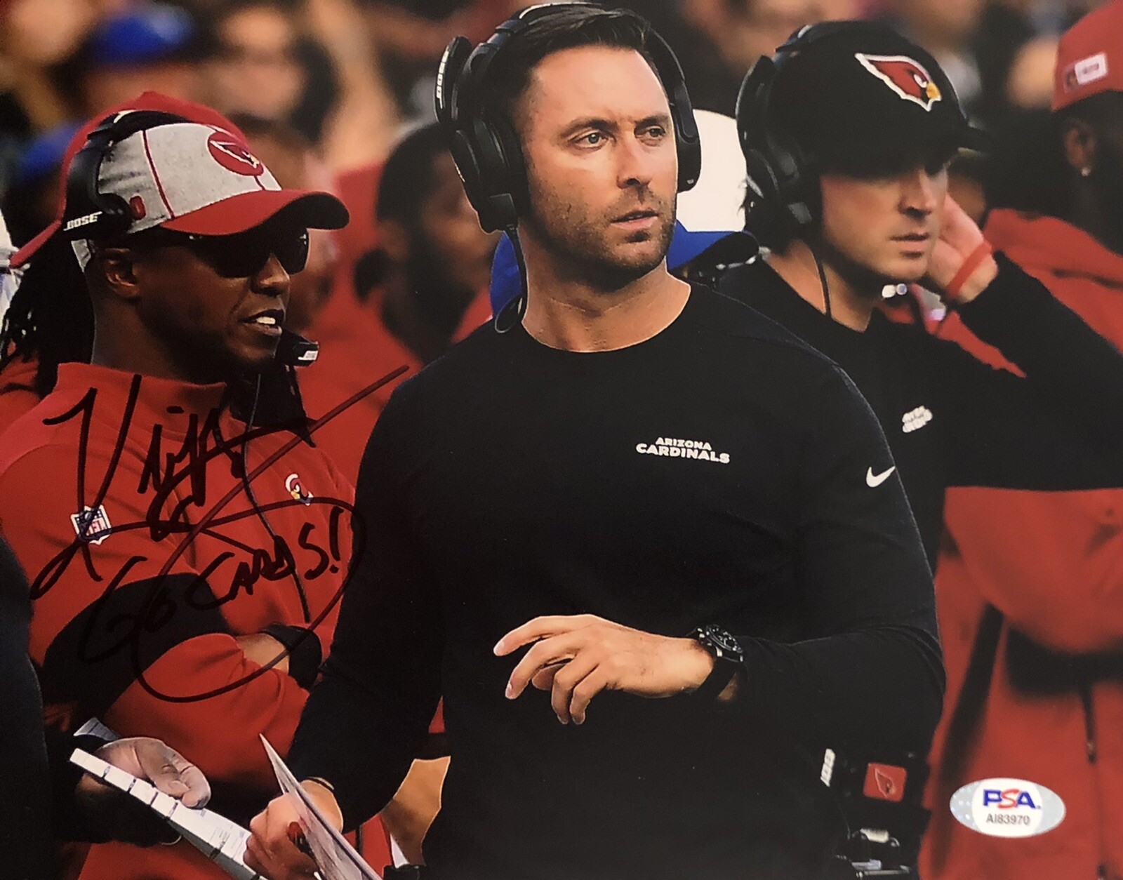 Kliff Kingsbury Autographed Signed Arizona Cardinals 8x10 Photo Psa/Dna 