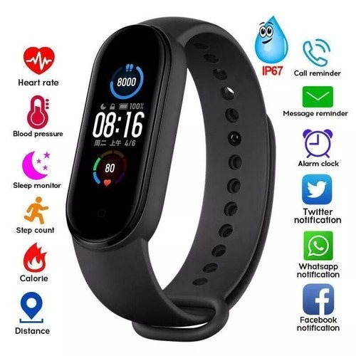 Smart Band Sport Fitness Watches Tracker Pedometer Heart Rate Monitor Bracelet M - Picture 15 of 84