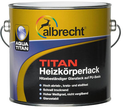 albrecht Aqua-TITAN Heizkörperlack reinweiß 750ml Neu & OVP