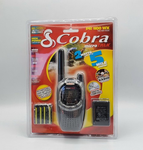 Cobra Two-Way Radio New Sealed 22 Channels 2 Watts 5 Mile Radius Water Resistant