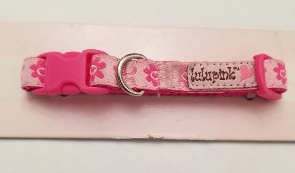 LULUPINK 可调尼龙狗项圈 ~ 玩具熊尺寸 6 - 12 英寸 ~ 全新包装 — 第 2/4 张图片