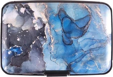 PRODUCTS Mini RFID Aluminum Wallet Credit Card Holder Slim Metal Hard marble 