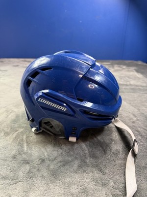 Warrior Krown Lite Hockey Helmet Adult Small Blue HECC CSA Open Face Chin Strap