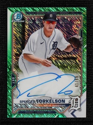 2021 Bowman Green Shimmer Refractor 41/99 Spencer Torkelson #CPA-ST Auto w5u