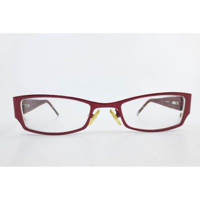 Umbro Constanta RED Eyeglass Frames Metallic Red Star Pattern Rectangular