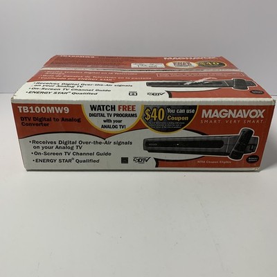 Magnavox DTV Digital to Analog Converter Over Air TV Receiver TB100MW9 NEW