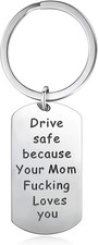 Drive Safe Keychian Daughter Gift from Mom Parents Sister Aunt, Son Daughter Bir