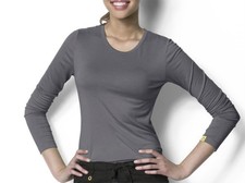 NWT WonderWink  3X Layer Silky  Smooth Underscrubs Pewter