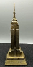 Vintage 1950’s Metal Empire State Building New York City Souvenir Large 9”