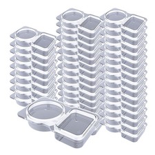 40 Pcs Double Compartment Container Double Containers with Lids Reusable Plas...