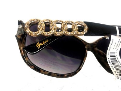 New GUESS GF0404 Black/Gray Womens Sunglasses