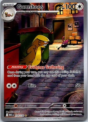 Gumshoos Illustration Rare ME01: Mega Evolution 153/132 NM